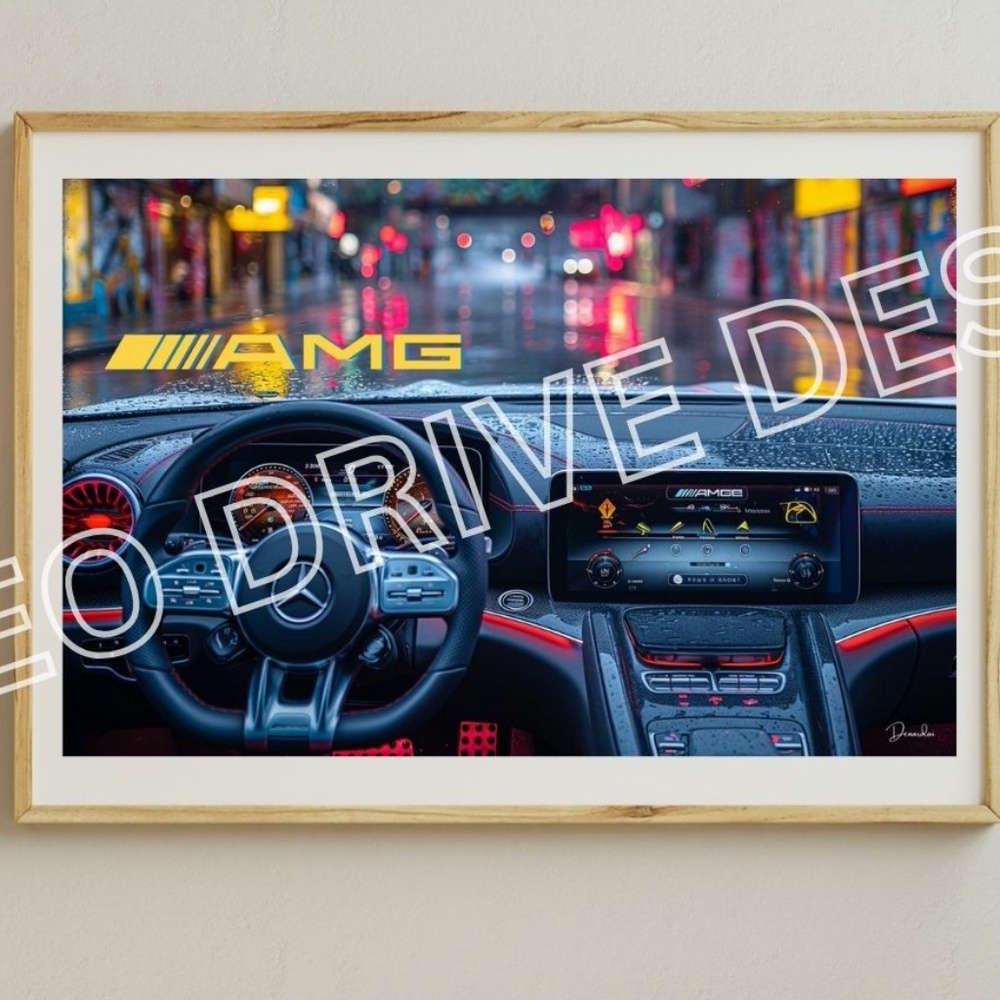 MERCEDES AMG POSTER 17"X11" MERCEDES BENZ WALL ART
